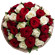 bouquet of red and white roses. Chelyabinsk