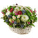 basket of chrysanthemums and roses. Chelyabinsk