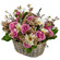 floral arrangement in a basket. Chelyabinsk