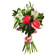 Bouquet of roses and alstroemerias with greenery. Chelyabinsk